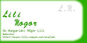 lili mogor business card